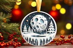 Round Christmas Ornament Sublimation|Clipart Product Image 1