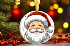 Round Christmas Ornament Sublimation|Clipart Product Image 2