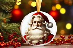 Round Christmas Ornament Sublimation|Clipart Product Image 2