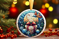Round Christmass Ornament PNG Product Image 1