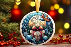 Round Christmas Ornament Sublimation|Clipart Product Image 1
