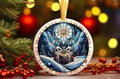Round Christmass Ornament PNG Product Image 1