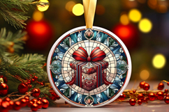 Round Christmass Ornament PNG Product Image 1