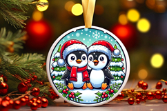 Round Christmass Ornament PNG Product Image 1