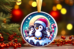 Round Christmass Ornament PNG Product Image 1