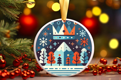 Round Christmass Ornament PNG Product Image 1