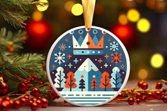 Round Christmas Ornament Sublimation|Clipart Product Image 1