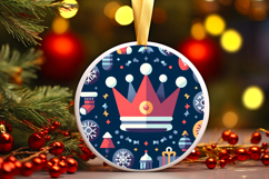 Round Christmass Ornament PNG Product Image 1