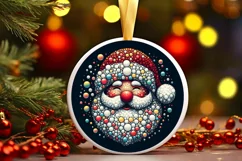 Christmas Round Cute Ornament Sublimation Product Image 2