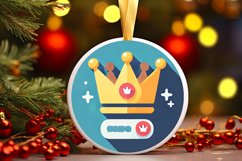 Round Christmas Ornament Sublimation|Clipart Product Image 1