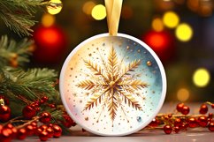 Round Christmas Ornament Sublimation|Clipart Product Image 1