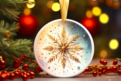 Round Christmass Ornament PNG Product Image 1