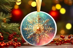 Round Christmas Ornament Sublimation|Clipart Product Image 3