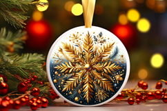 Round Christmass Ornament PNG Product Image 1