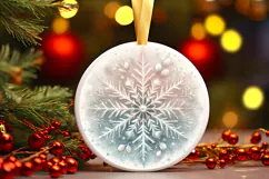 Round Christmass Ornament PNG Product Image 1