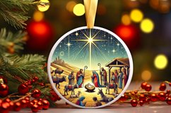 Round Christmas Ornament Sublimation|Clipart Product Image 1