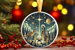 Round Christmas Ornament Sublimation|Clipart Product Image 1