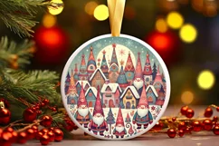 Round Christmas Ornament Sublimation|Clipart Product Image 1