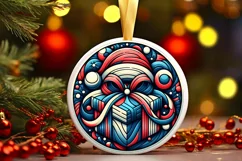 Round Christmas Ornament Sublimation|Clipart Product Image 1