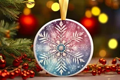 Round Christmas Ornament Sublimation|Clipart Product Image 1