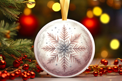 Round Christmass Ornament PNG Product Image 1