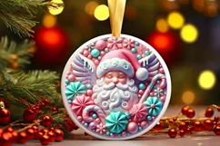 Round Christmas Ornament Sublimation|Clipart Product Image 2