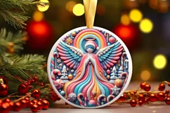 Round Christmas Ornament Sublimation|Clipart Product Image 2