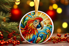Round Christmass Ornament PNG Product Image 1