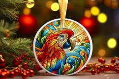 Round Christmas Ornament Sublimation|Clipart Product Image 1