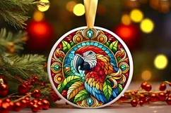 Round Christmas Ornament Sublimation|Clipart Product Image 1