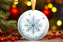Round Christmass Ornament PNG Product Image 1