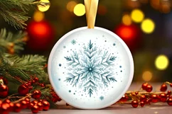 Round Christmas Ornament Sublimation|Clipart Product Image 3