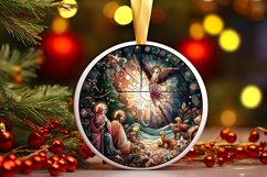Round Christmas Ornament Sublimation|Clipart Product Image 1