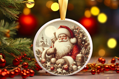 Round Christmass Ornament PNG Product Image 1