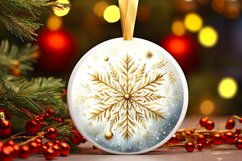 Round Christmas Ornament Sublimation|Clipart Product Image 1