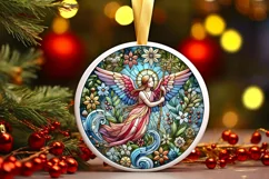 Round Christmas Ornament Sublimation|Clipart Product Image 2