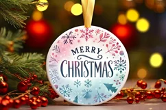 Round Christmas Ornament Sublimation|Clipart Product Image 1