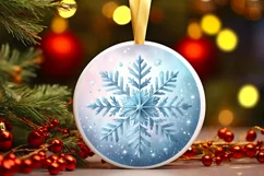 Round Christmas Ornament Sublimation|Clipart Product Image 1