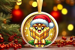 Round Christmas Ornament Sublimation|Clipart Product Image 1