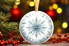 Round Christmas Ornament Sublimation|Clipart Product Image 1