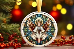 Round Christmas Ornament Sublimation|Clipart Product Image 1
