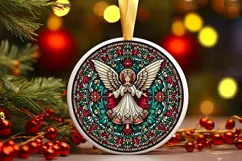 Round Christmas Ornament Sublimation|Clipart Product Image 1