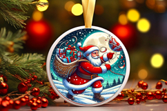 Round Christmass Ornament PNG Product Image 1
