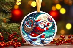 Round Christmas Ornament Sublimation|Clipart Product Image 1