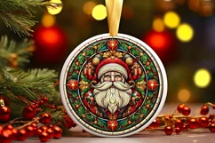 Round Christmas Ornament Sublimation|Clipart Product Image 1
