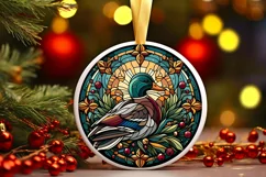 Round Christmas Ornament Sublimation|Clipart Product Image 1