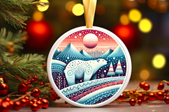 Round Christmass Ornament PNG Product Image 1