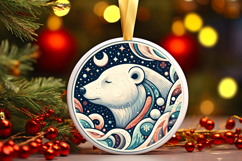 Round Christmass Ornament PNG Product Image 1
