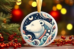 Round Christmas Ornament Sublimation|Clipart Product Image 1
