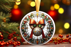 Round Christmass Ornament PNG Product Image 1